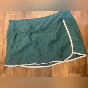 Green Athletic Skort with White Trim